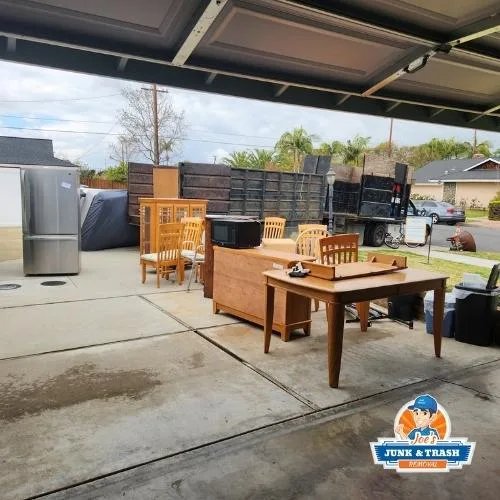Junk removal in Anaheim, CA, household items and furniture cleared by Joe's Junk and Trash Removal