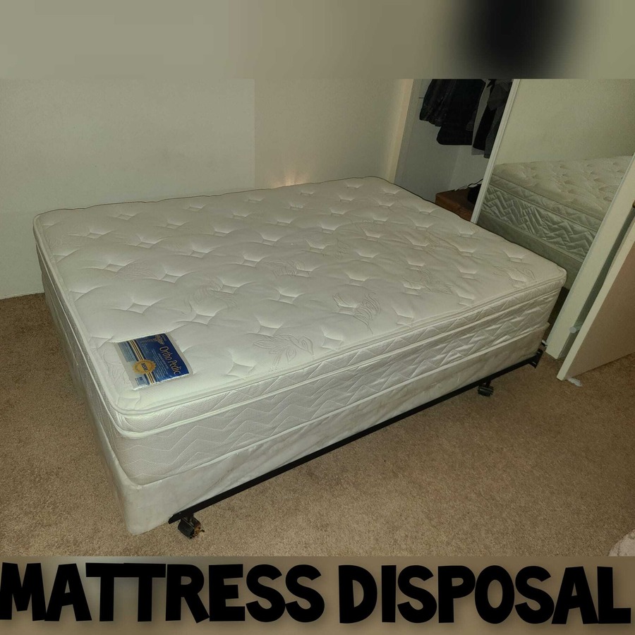 Mattress removal in Orange, CA by Joe's Junk and Trash Removal, old mattress hauled for recycling