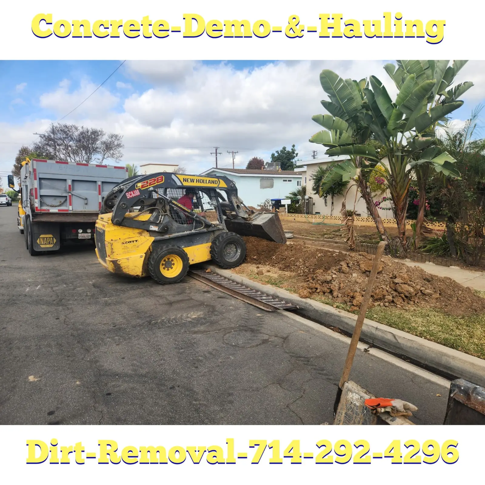 Concrete demolition and removal in Orange, CA