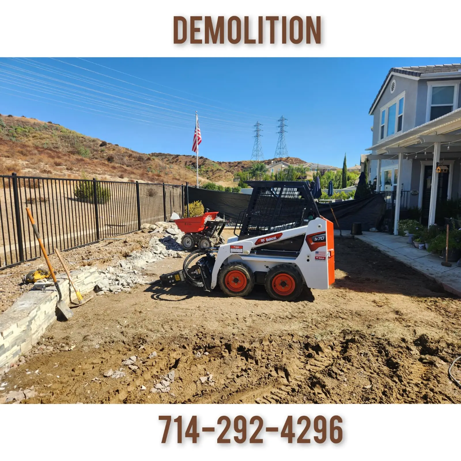 Concrete demolition and removal in Orange, CA by Joe's Junk and Trash Removal