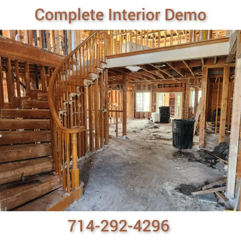 Interior demolition services in Orange County