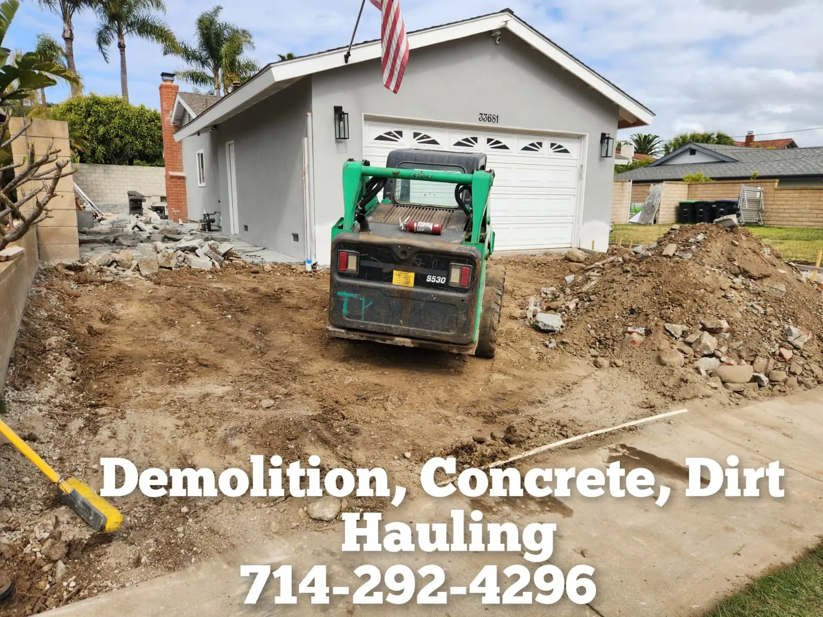 Residential demolition in Orange County