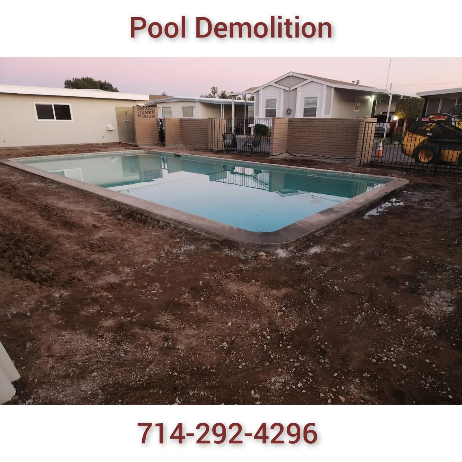 Residential demolition in Orange, CA